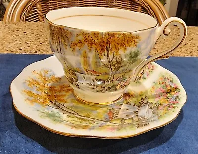Buy Royal Standard England Fine Bone China  The Old Mill Stream  Tea Cup & Saucer  • 23.62£