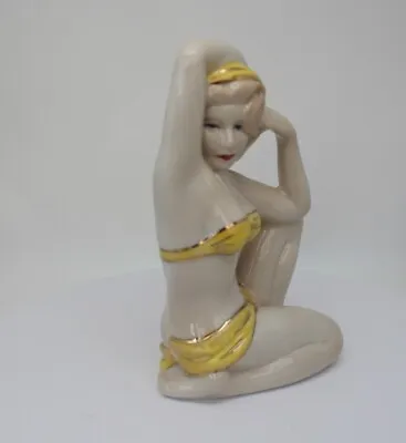 Buy Art Nouveau Style Figurine Bathing Beauty Sexy Art Deco Style Porcelain • 61.66£