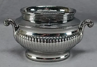 Buy Antique 19th Century British Silver Luster Ribbed Sugar Bowl Circa 1820s B • 96.42£