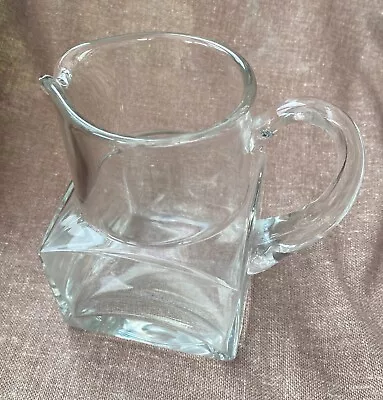 Buy Vintage Clear Glass Jug With Pontil Mark, Hand-applied Handle,5.25 Inch Height • 2£