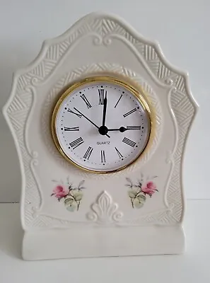 Buy Donegal Parian China Mantel Clock Floal Design  • 14.99£