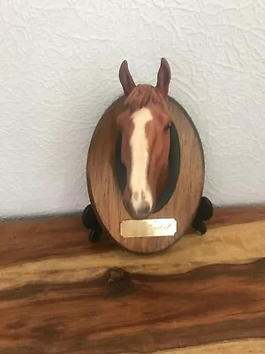 Buy Beswick Horse Head THE MINSTREL Racehorse On Wood Plaque VGC • 35.99£
