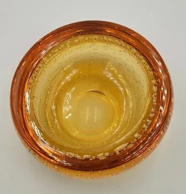 Buy Whitefriars Pair Of 9099 Bubble Bowls Amber & Flint 4  & 5  FREE POSTAGE • 19.94£