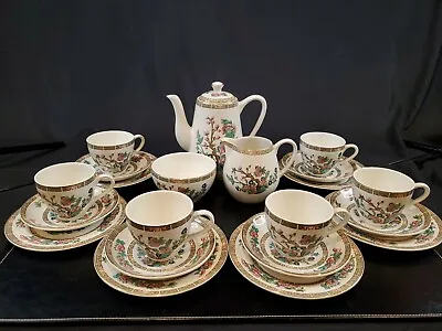 Buy 21pc Antique Lord Nelson Pottery England Indian Tree Pattern Coffee Pot Set • 229.56£