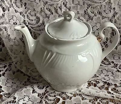 Buy Large   White Bone China Royal Wings Vintage   Teapot   • 10£