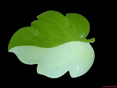 Buy Carlton Ware Hand Painted AUSTRALIAN DESIGN 2367/6 Cream Green Leaf Dish C1935+ • 8.99£