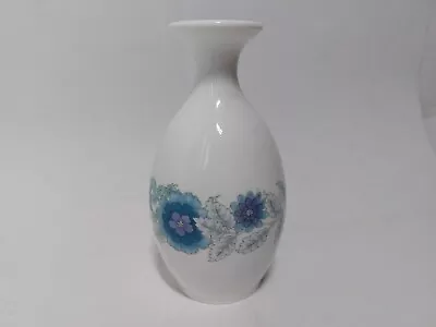 Buy Wedgwood Clementine Bone China Posy Flower Vase Made In England  Blue / White • 2.95£