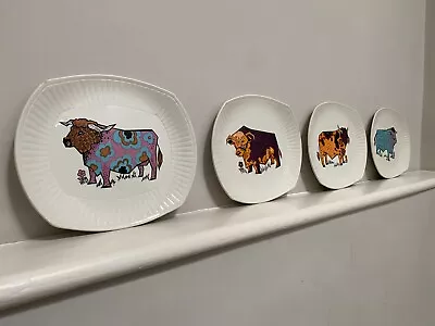 Buy Vintage English Ironstone Pottery Beefeater Steak Plates Set Of 4 • 50£