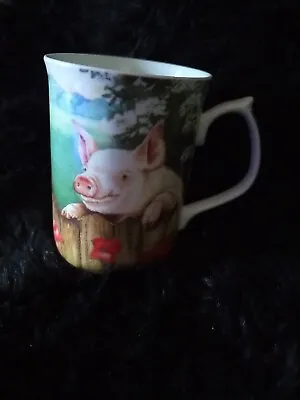 Buy Fenton China  Company Mug Designed By Ann Blockley Pig Farmyard.Bone China  • 7.99£