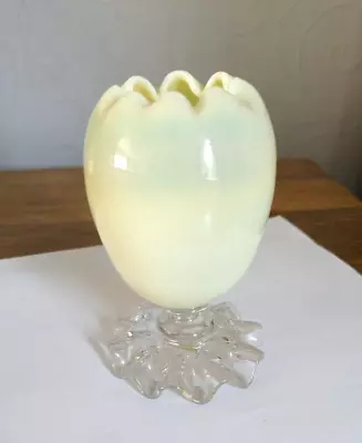 Buy Antique Victorian Milk Glass Egg Bud Vase C1890 • 30£