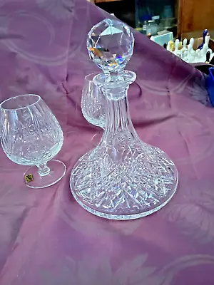 Buy Crystal Cut Glass Ships Decanter And 2 Very Heavy Vitrometan  Brandy Glasses , • 50£