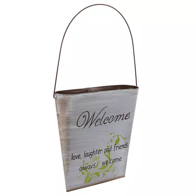 Buy Iron Hanging Planter Iron Flower Pot Wall Pocket Vase Decorative Jug Pitcher • 12.79£
