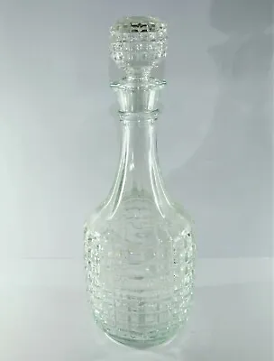 Buy Retro Vintage Cut Glass Crystal Decanter With Stopper Vintage Glass Drinkware • 19.95£