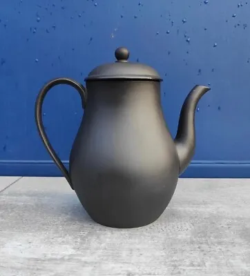 Buy Vintage Wedgwood Pottery Black Basalt Teapot Coffee Pot Retro Tea Pot Jasperware • 60£