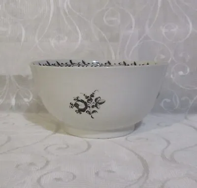 Buy Antique Black And White Hand Painted Slop Or Waste Bowl Newhall? • 17.99£