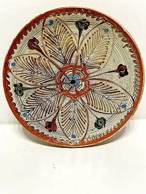 Buy Romanian Horezu Traditional Ceramic Dish Clay Decorative Plate Handmade Pottery • 42.68£