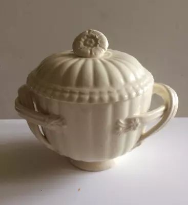 Buy 'Royal Creamware' Occasions SUGAR POT, Twisted Handles & Flower Finial On Lid • 4.99£