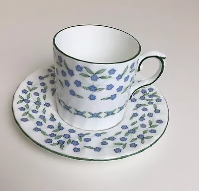 Buy Aynsley Bone China Coffee Cup Can And Saucer England Forget Me Not Pattern  • 20£
