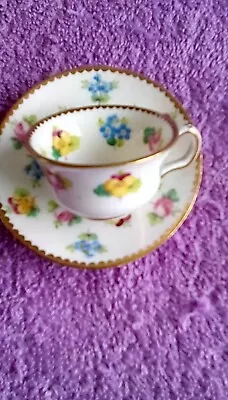 Buy Beautiful Rare Vintage Roses & Violets Minton China Cup And Saucer Antique • 27.95£