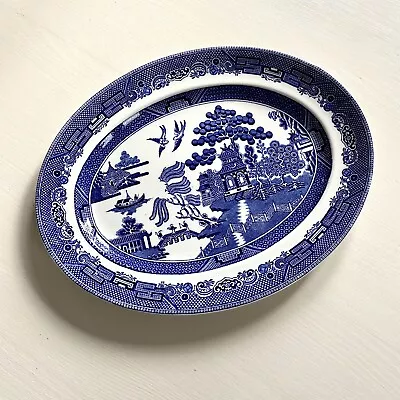 Buy Johnson Brothers Willow Oval Serving Plate Blue White Tableware • 24£