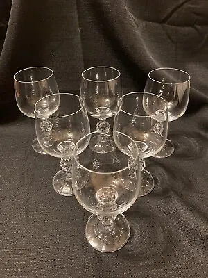 Buy Set Of 6 Vintage Bohemia Crystal Czech Wine Glasses • 24.09£