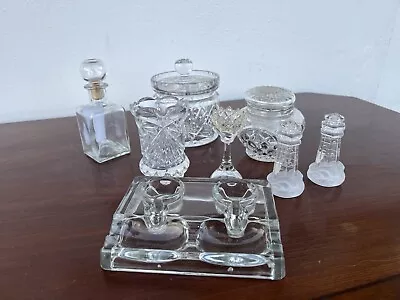 Buy Vintage Cut Glass Glassware - Pots - Jars - Trays + Other • 7.99£