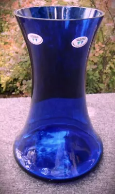 Buy Wanda Poland Contemporary Cobalt Blue Studio Art Glass 9  Vase • 22.77£