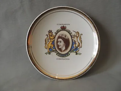 Buy Queen Elizabeth Coronation Collectible Saucer Victoria Pottery Fenton • 28.72£