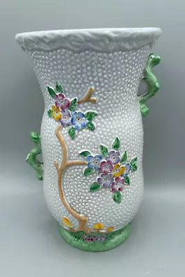 Buy A  Crown Devon Ware Fieldings ‘ Flower & Toadstool ' Decorated Vase ~ Fabulous ! • 24.99£