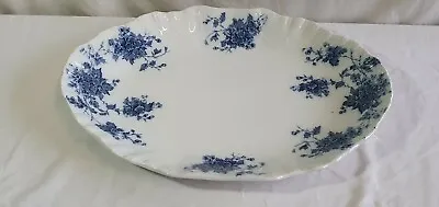 Buy Middleport Pottery Blue/Grey - White Oval Meat Platter 17.5  X 13  X 1.75  (3) • 28£