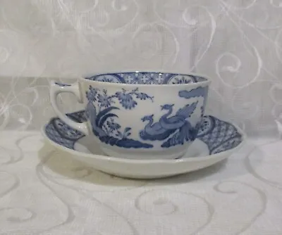 Buy Furnivals OLD CHELSEA Blue And White Breakfast Cup And Saucer • 12.99£