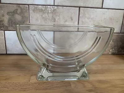 Buy Vintage Art Deco Glass Half Moon Posy Vase • 20£