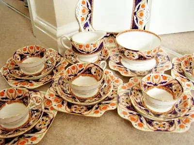 Buy Antique Royal Grafton China B A J & Sons England Porcelain Tea Set,patters 5328 • 145£