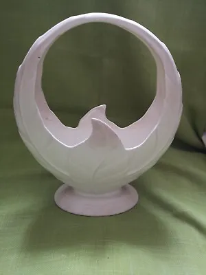 Buy Vintage 1940s Beswick England Art Deco Pottery Ceramic Flower Basket Vase 819 • 8£