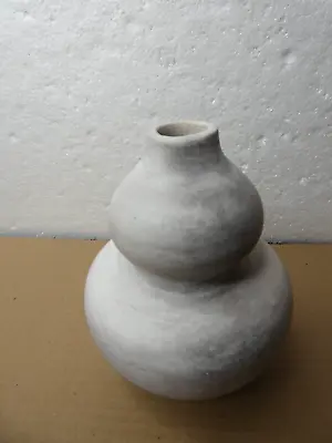 Buy Nate Berkus Pottery Ceramic Vase Light Grey 6.5  Hourglass Shape • 28.94£