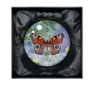 Buy Lucy Grossmith Peacock Butterfly Crystal Dome Paperweight • 14.95£