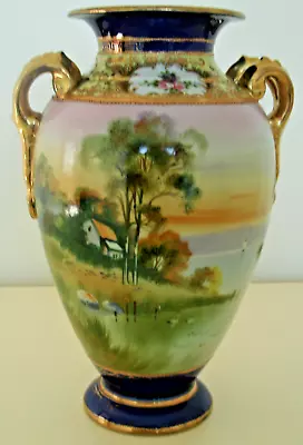 Buy A  Stunning.Gold Encrusted Noritake 10 Inch Scenic Vase • 55£