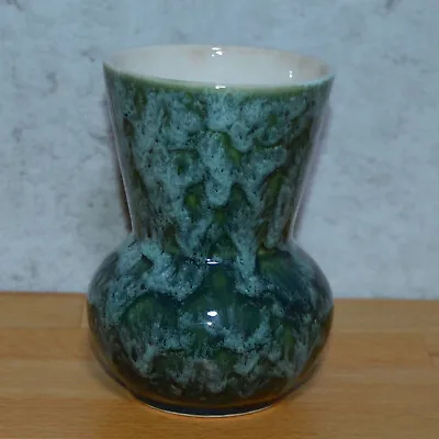 Buy New Devon Pottery Studio Pottery Vase 5 Inch  Fat Lava   Vintage Green England • 9.20£