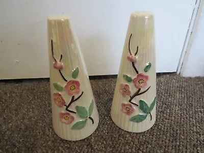 Buy Maling Pottery RARE Salt And Pepper Shakers - Lustreware Opalescent Floral  • 4.99£