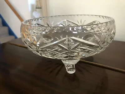 Buy Beautiful Cut Glass Pedestal  Fruit Bowl  • 16.95£
