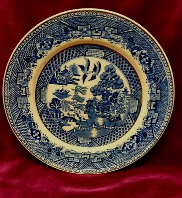 Buy Vintage Willow, Victoria Porcelain By Fenton. Small Dinner Plate • 3.99£