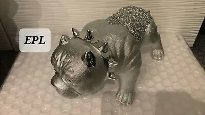 Buy Large Muscular British Bully Dog Figurine Ornament Crushed Diamond Bling🌟 Gifts • 29.90£
