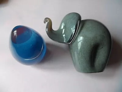 Buy Wedgewood Vintage Glass Elephant And Other Design Glass Object,both Wedgewood • 13£