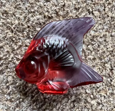 Buy Lalique Red Fish,sign, 1970,very Lite Polishing To Is Tall ,but Look Nice • 58£