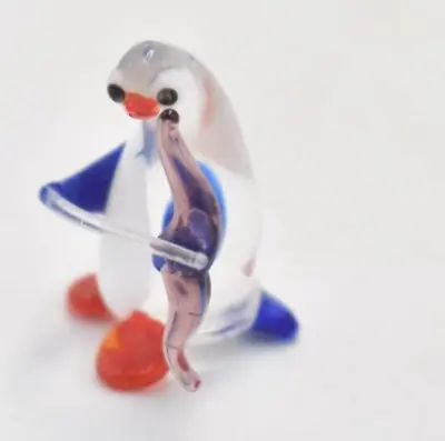 Buy Vintage Murano Art Glass Penguin Playing A Instrument Figurine Ornament Statue • 12.95£