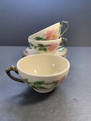 Buy Franciscan Earthenware China Desert Rose Set Of 3 Cups And Saucers Pink Floral • 11.40£