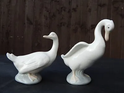 Buy Vintage 1978 Nao By Lladro Pair Of White Swan Porcelain 2 Figurines • 10.50£