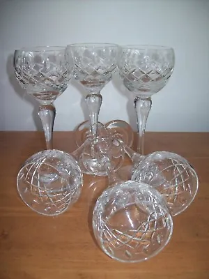 Buy 6 X  ROYAL BRIERLEY CRYSTAL OXFORD  HOCK GLASSES  Signed! • 65.99£