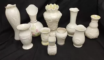 Buy Job Lot Belleek Bud Vases- 10 Vases - GWNW • 19.99£