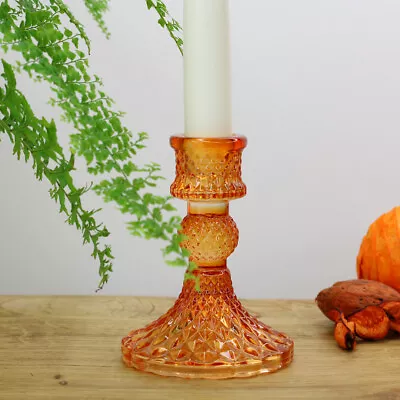 Buy Colourful Candlestick Holders | Bright Coloured Glass Candle Holders | Cut Glass • 6£